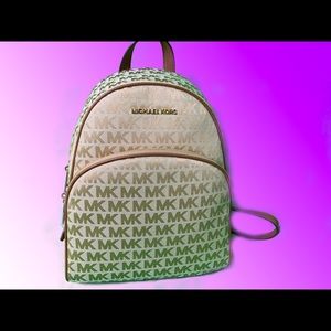 NWT Michael kors mk Backpack bag grey black